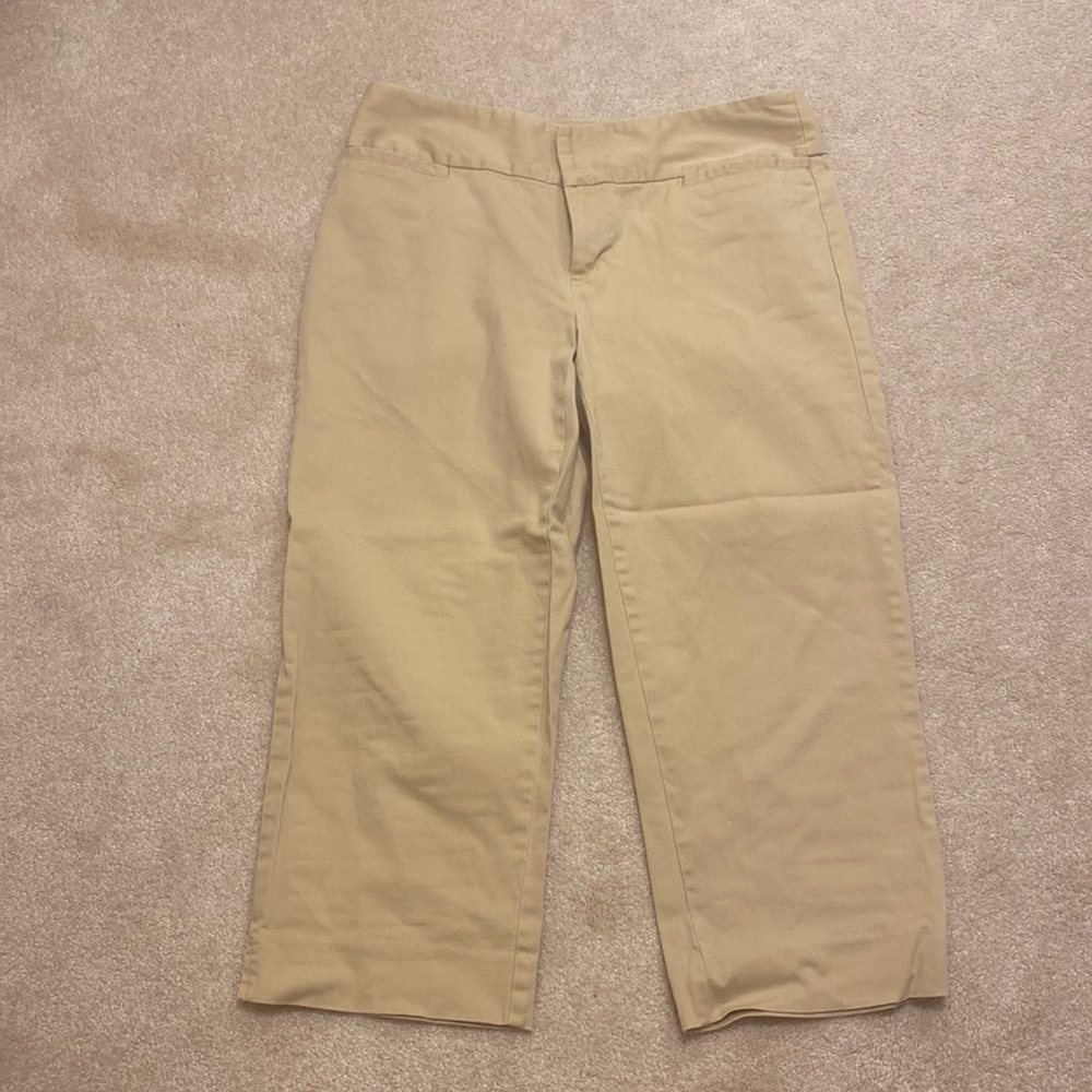 Madison khaki womens capri pants